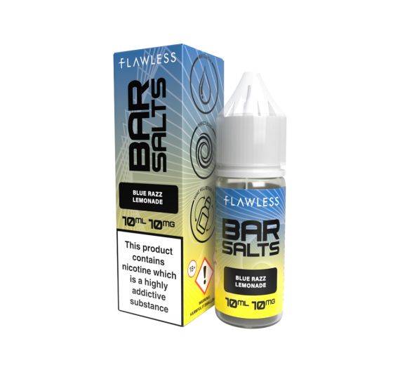 Flawless BAR SALT - Blue Razz Lemonade - 10ml Liquid (Nik-Salz) Flawless BAR SALT - Blue Razz Lemonade - 10ml Liquid (Nik-Salz)