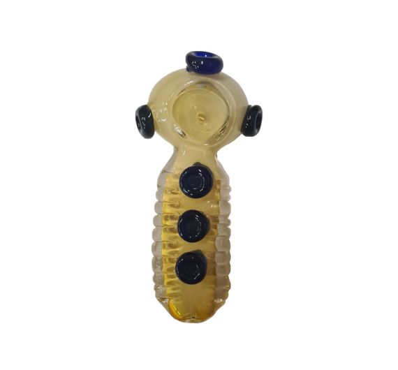 Gelbblaue Glaspfeife