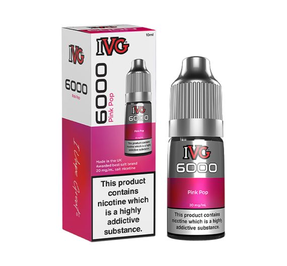 IVG 6000 - Pink Pop - 10ml Liquid (Nik-Salz)