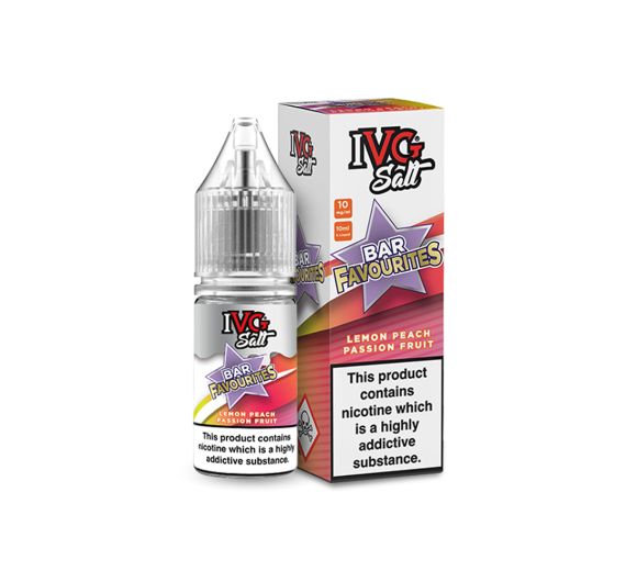 IVG Bar Favourites - Lemon Peach Passion Fruit - 10ml Liquid (Nik-Salz)
