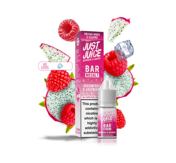 Just Juice Bar - Dragonfruit Raspberry - 10ml Liquid (Nik-Salz) Just Juice Bar - Dragonfruit Raspberry - 10ml Liquid (Nik-Salz)