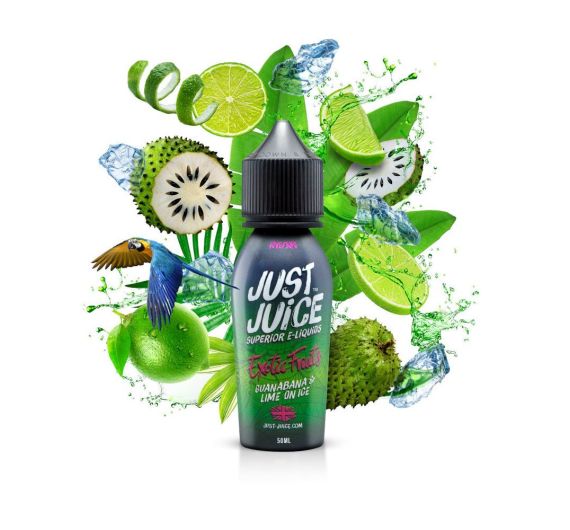 Just Juice Exotic Fruits - Guanabana & Lime on Ice - 50/60ml Liquid (Shortfill) Just Juice Exotic Fruits - Guanabana & Lime on Ice - 50/60ml Liquid (Shortfill)