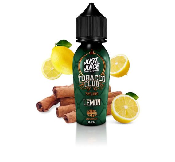 Just Juice Tobacco Club - Lemon - 50/60ml Liquid (Shortfill)