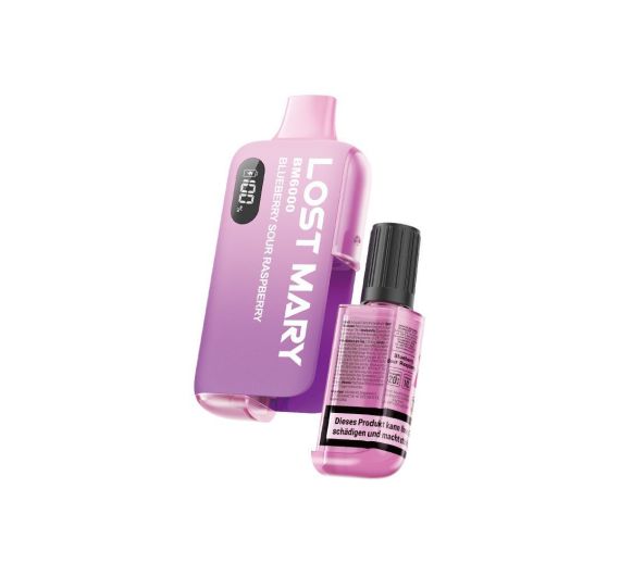 Lost Mary BM6000 - 20mg - Hybrid System Blueberry Sour Raspberry