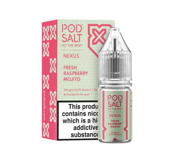 Pod Salt Nexus - Fresh Raspberry Mojito - 10ml Liquid (Nik-Salz) Pod Salt Nexus - Fresh Raspberry Mojito - 10ml Liquid (Nik-Salz)