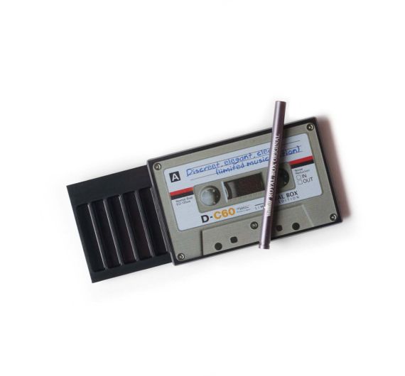 Royal Box - Musikkassette Snuff Box + Röhrchen