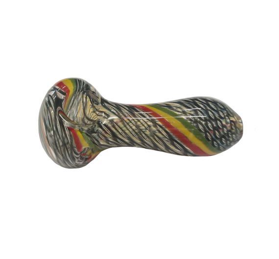 Schwarze Rasta Glaspfeife
