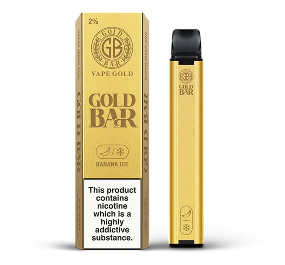 Vape Gold - GOLD BAR 600 - NS20mg - Einweg Pod Banana Ice