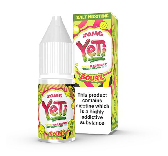 Yeti - Sourz - Sour Raspberry Watermelon Ice - 10ml Nik-Salz Liquid