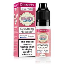 Dinner Lady 50/50 - Strawberry Macaroon - 10ml Liquid Dinner Lady 50/50 - Strawberry Macaroon - 10ml Liquid