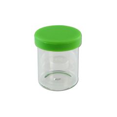 Glasdose klar mit Silikondeckel 20ml Grün Glasdose klar mit Silikondeckel 20ml Grün