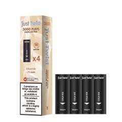 Just Twist 3000 - NS20mg - Kartuschen Cola Ice Just Twist 3000 - NS20mg - Kartuschen Cola Ice