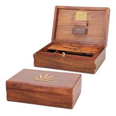 Kavatza - Leaf Holzdose mit Geheimverschluss Kavatza - Leaf Holzdose mit Geheimverschluss
