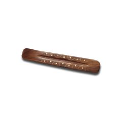 Räucherstäbchenhalter mit Messingintarsien - 1 Räucherstäbchenhalter mit Messingintarsien - 1