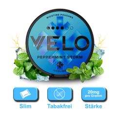 VELO - Peppermint Storm - Nicotine Pouches - 20mg VELO - Peppermint Storm - Nicotine Pouches - 20mg