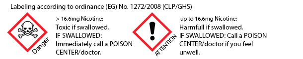 Danger notice nicotine